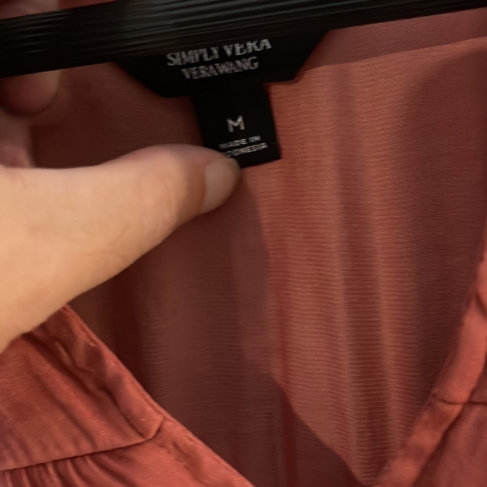 Simply Vera/ Vera Wang women’s copper colored dress size M - Picture 2 of 12